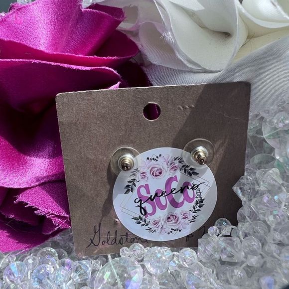 Rich McCoy Unique Handmade Upcycled Brass Bullet
Earrings Goldstone Jeweled 💗 - Picture 2 of 4